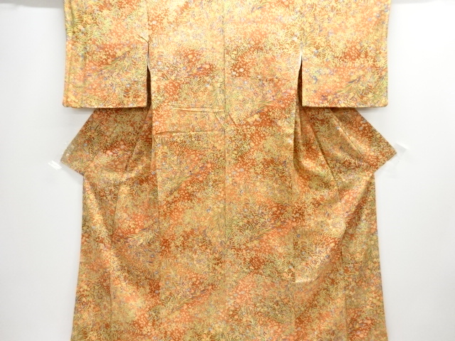 草花模様小紋着物